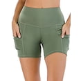 thumbnail image 1 of DODOING Butt Lifting Yoga Shorts for Women Tummy Control Yoga Leggings Textured Ruched Running Yoga Shorts-Smooth Butt, Black/ Purple/ Rose Red/ Army Green/ Navy Blue, 1 of 7