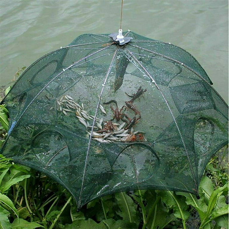 DODOING Crawfish Trap Crab Fish Trap Foldable Fishing Bait Trap Cast Net  Cage Nylon Rope for Catching Small Bait Fish Eels Crab Lobster Minnows  Shrimp
