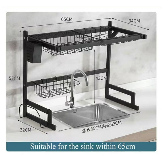 DODOING Drain Drainer,Dish Organizer Rack Over The Sink Stainless Steel Anti Rust Save Space Adjustable Dish Drying Rack for Kitchen countertop Sink Organizer