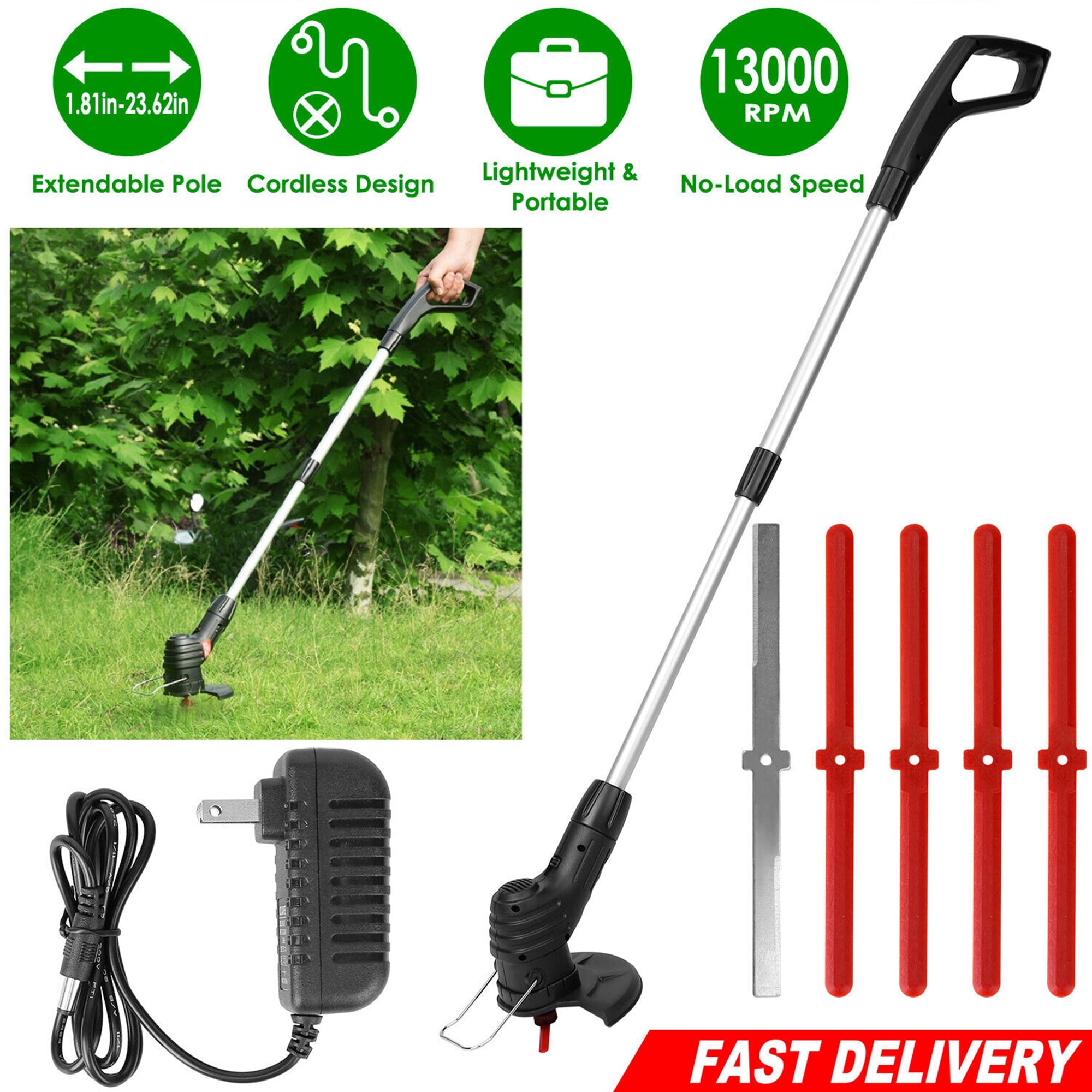 DODOING Electric Weed Cordless Weed Eater Battery Powered, Brush Cutter ...