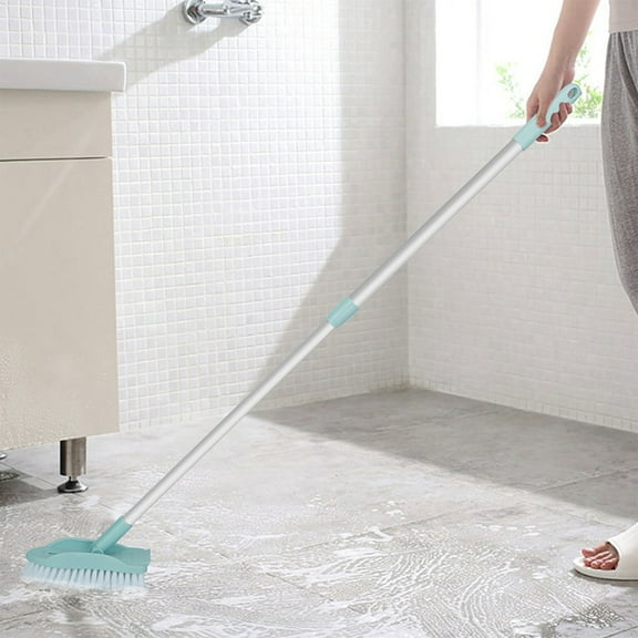 DODOING Floor Brush Retractable Crevice Floor Bathroom Kitchen Bathroom Corner Cleaning Brush Long Handle Scrub Brush Detachable Brush Heads Long Handled Brush Sweeper Broom