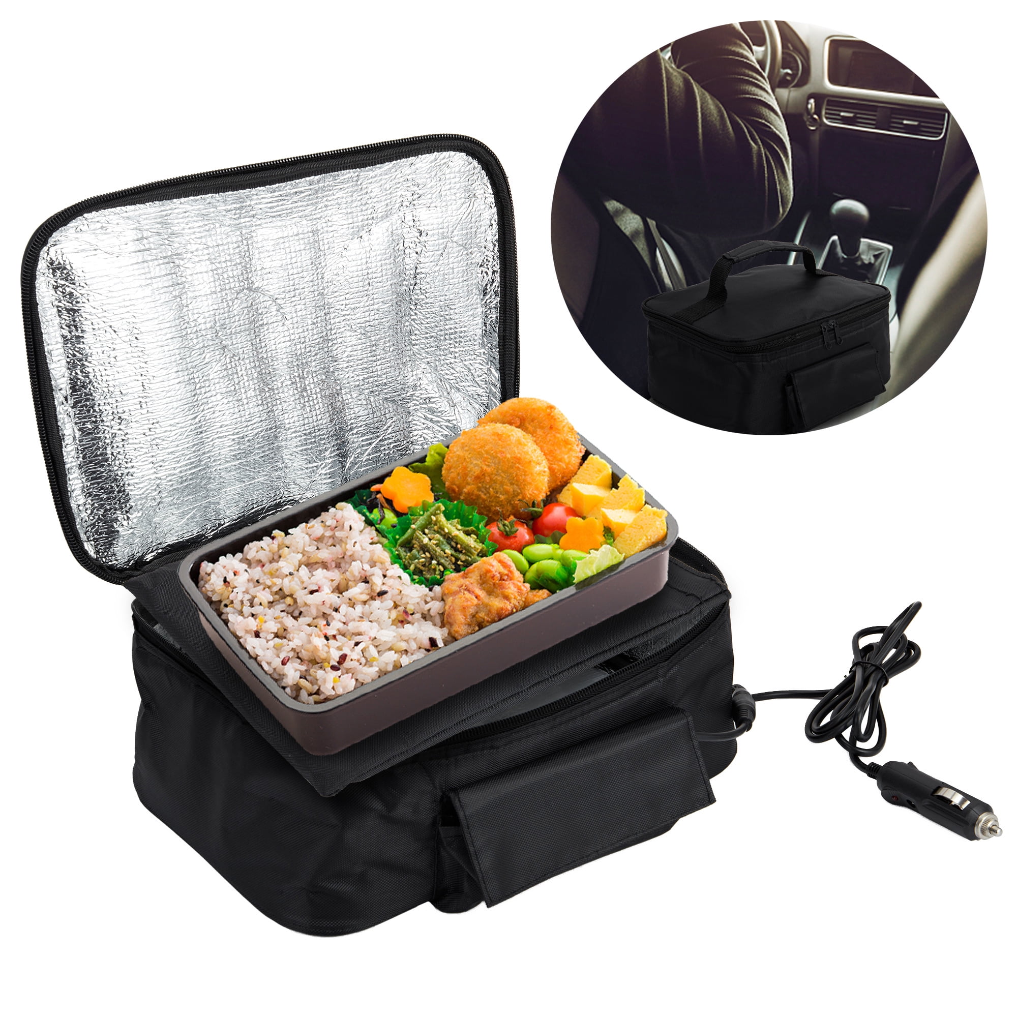 DODOING Food Warmer Bag, 12V Heated Lunch Boxes Mini Microwave Portable