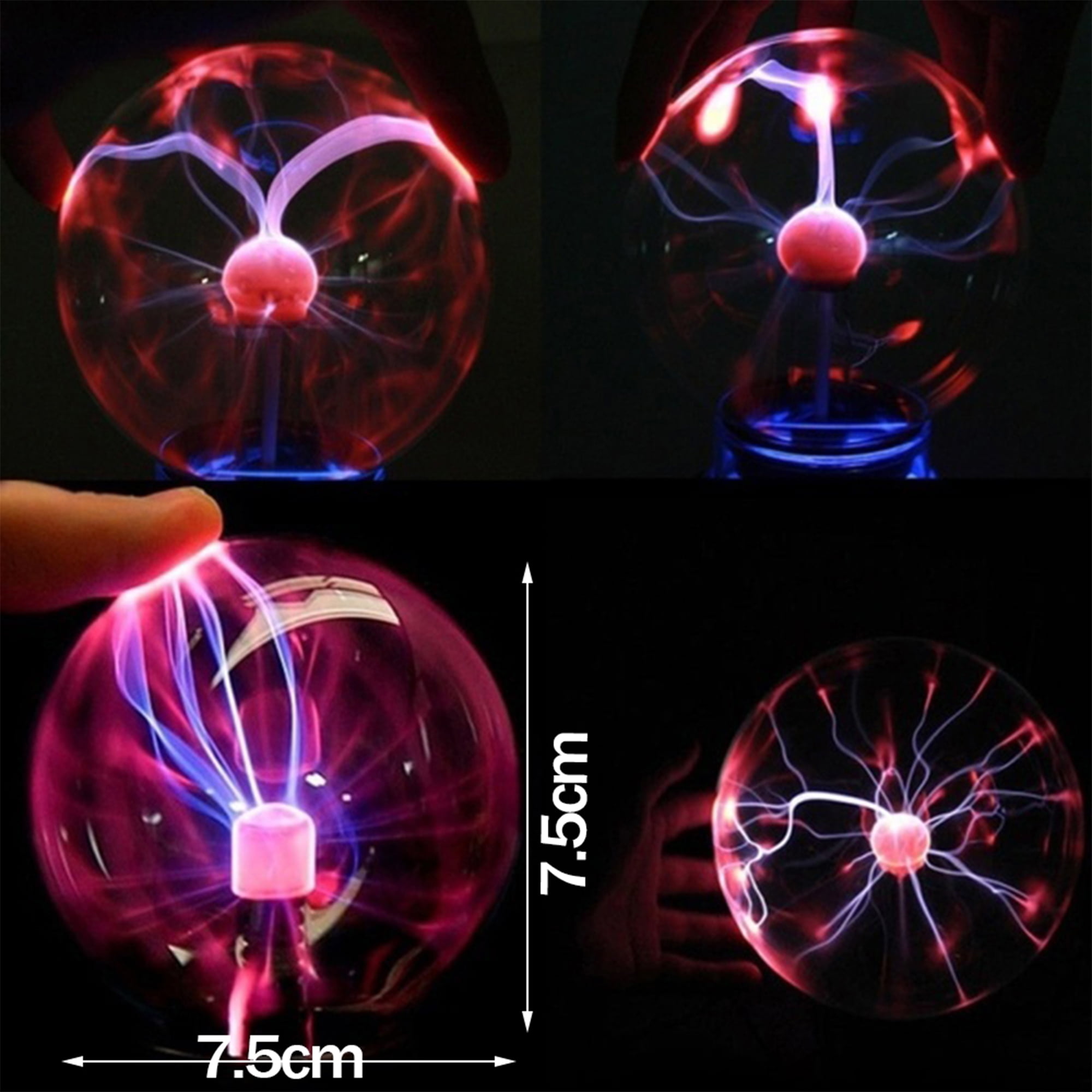DODOING Glass Plasma Ball Sphere Lightning Light Lamp Party magical ball  electrostatic flashing ball For Parties, Decorations, Kids, Bedroom, Home -  Walmart.com, image size:2000x2000