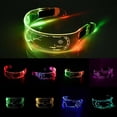 thumbnail image 1 of DODOING LED Visor Glasses Dual Control 7 Colors Futuristic Glasses Light Up Glasses Rave Glasses luminous glasses, 1 of 8