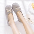 thumbnail image 1 of DODOING Women's Memory Foam Slippers House Shoes Breathable Ballerina Cotton Slippers Anti-Skid House Slippers Shoe, 1 of 8