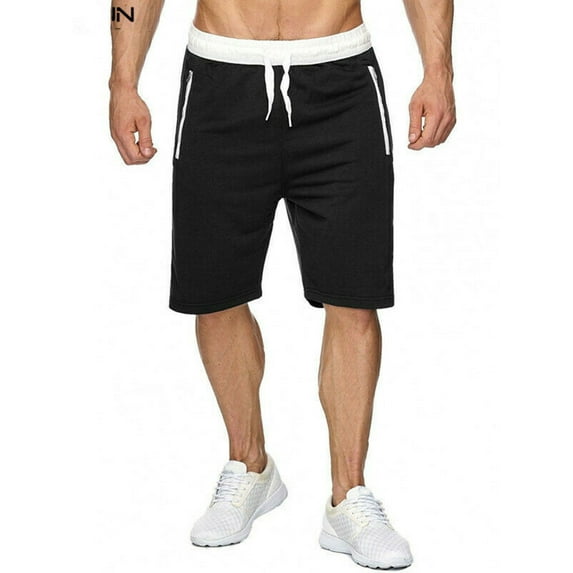 DODOING Mens Sweat Shorts Elastic Waist Drawstring Joggers Sweat Short Pants Summer Workout Shorts with Pockets