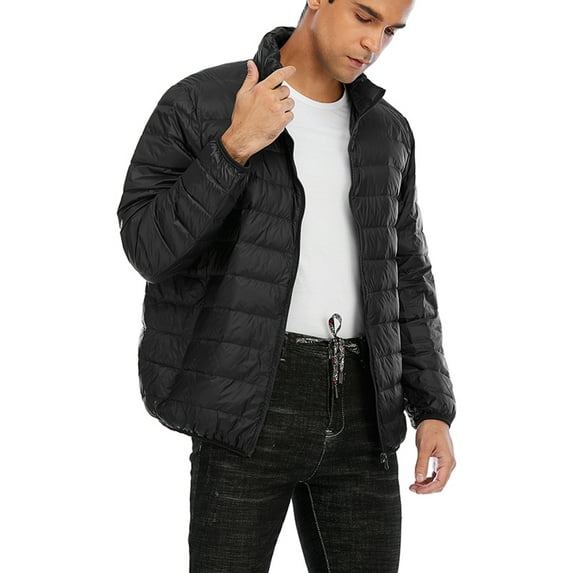 DODOING Men's Down Jackets & Coats Winter Puffer Jacket Men Waterproof Jacket Lightweight Puffer Coat Winter Coats