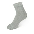 thumbnail image 1 of DODOING Men's Sports Five Finger Toe Socks Anti-Skid Wicking Socks Ankle High Elastic Feet Toe Socks, 3 Pair-Grey, 1 of 3