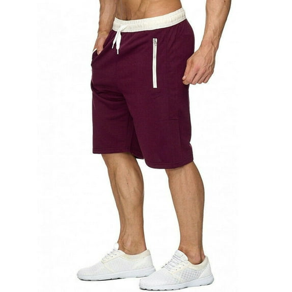 DODOING Men's Casual Sweat Shorts Sport Pants Slim-Fit Summer Beach Gym Fitness Workout Athletic Workout Lounge Sweat Shorts with Pockets