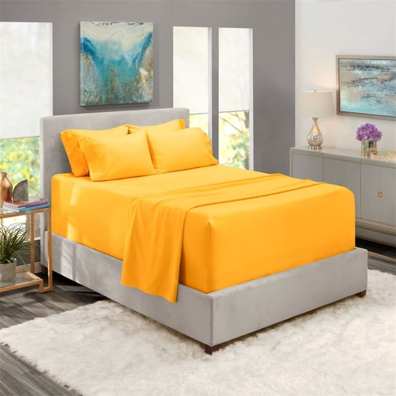 DODOING Microfiber Soft Sheet Set -Luxury Bed Sheets for King Size Bed,Deep Pocket Sheets with Elastic, Breathable Hotel Sheets & Pillowcase Set, Wrinkle Free