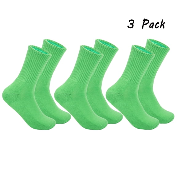 DODOING Pack of 3 Women's Winter Solid Socks Thick Warm Socks Cozy Crew Socks for Women