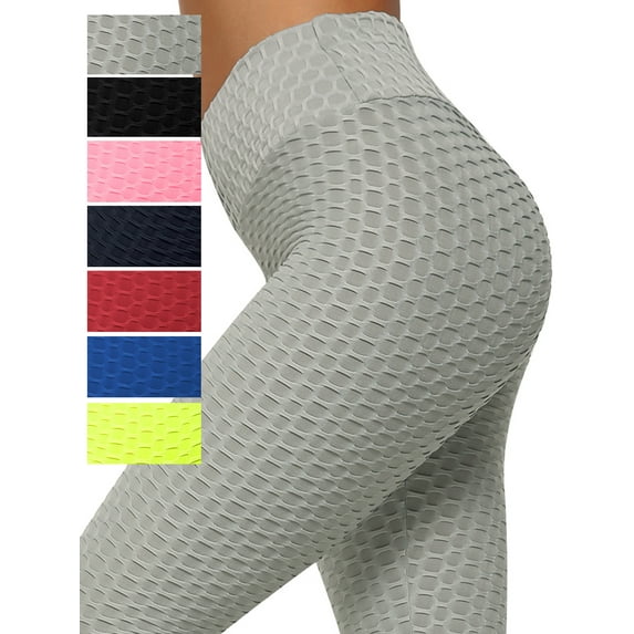 DODOING Scrunch Butt Yoga Pants High Waisted Textured Butt Lift Leggings for Women Booty Lifting Tights, Navy Blue/ Black/ Blue/ Grey/ Red/ Yellow/ Pink