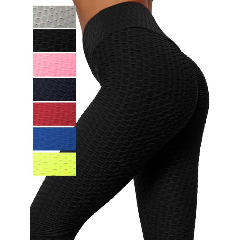 DODOING Scrunch Butt Yoga Pants High Waisted Textured Butt Lift Leggings  for Women Booty Lifting Tights, Navy Blue/ Black/ Blue/ Grey/ Red/ Yellow/  Pink 