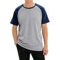 thumbnail image 1 of DODOING Short Sleeve Shirt Men Men's Color Block Short Sleeve Regular Fit T Shirt Tee, 1 of 8