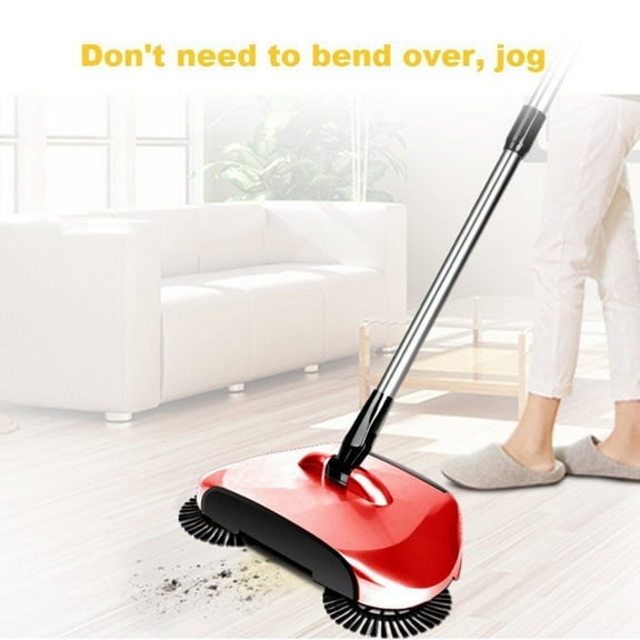 DODOING Spin Hand Push Sweeper Broom Household Floor Cleaning Mop No Electric