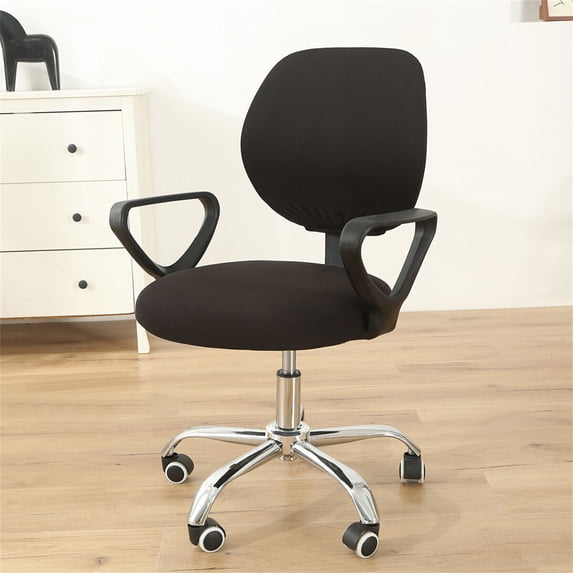 DODOING Split Computer Office Chair Cover Spandex Stretch Polyester Universal Desk Task Seat Covers Stretch Rotating Chair Slipcover-12 Colors for Choose