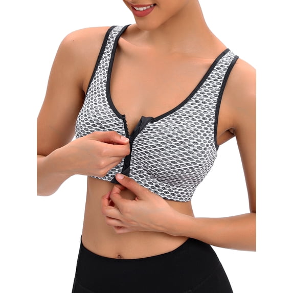 DODOING Sports Bra for Women, Sexy Cutout Crop Workout Tops for Women with Removable Padded Cups Training Yoga Active Bra