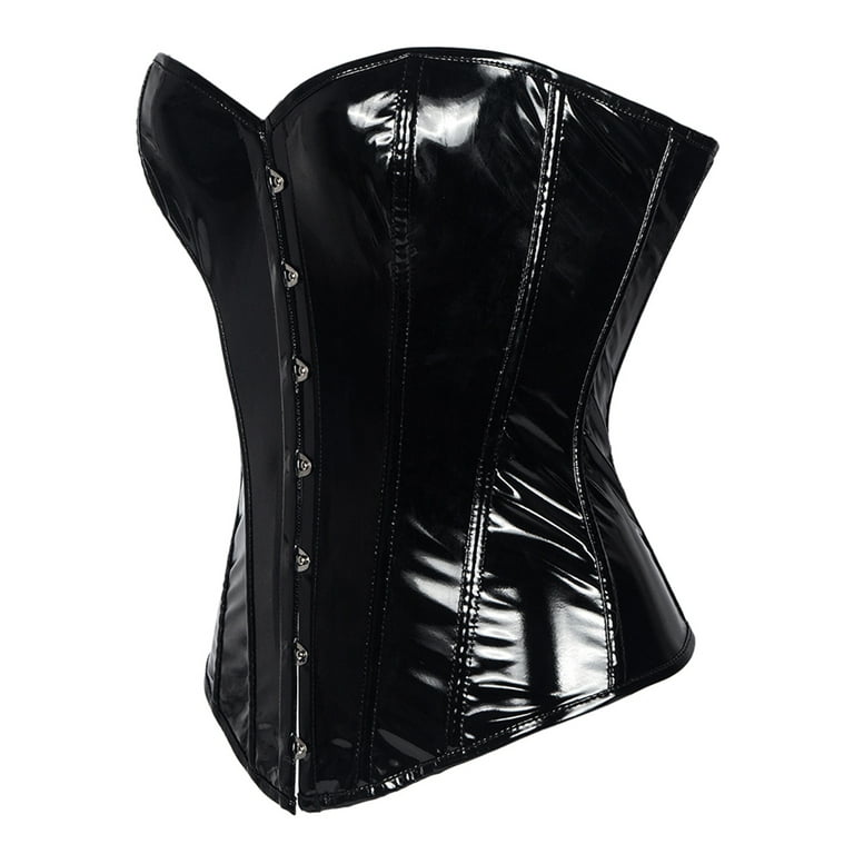 DODOING Steel Boned Waist Trainer Corsets and Bustiers Corset Gothic Plus  Size S-2XL Body Shape Top 