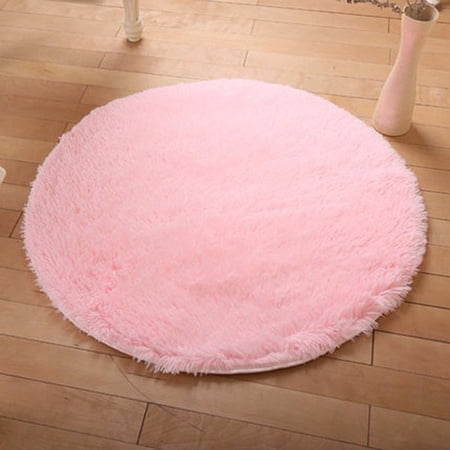 DODOING Super Soft Round Area Rugs for Bedroom Kids Rooms Living Room Playroom Fluffy Boys Girls Baby Kids Children Rugs for Bedroom Home Nursery Décor Carpet for Women, Pink/ Red/ Blue/ White