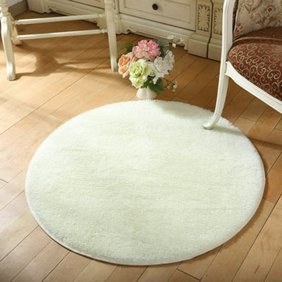 DODOING Super Soft Round Area Rugs for Bedroom Kids Rooms Living Room Playroom Fluffy Boys Girls Baby Kids Children Rugs for Bedroom Home Nursery Décor Carpet for Women, Pink/ Red/ Blue/ White