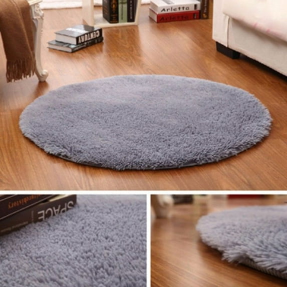 DODOING Super Soft Rugs for Girls Princess Castle Toddlers Play Tent 32'' Diameter Circular Area Rugs for Kids Bedroom Decor Round Shag Playhouse Carpets and Nursery Rugs