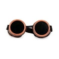 thumbnail image 1 of DODOING Vintage Motorcycle Helmet Goggles Pilot Riding Eye Wear Copper for Harley Cruiser Black Lens, 1 of 4