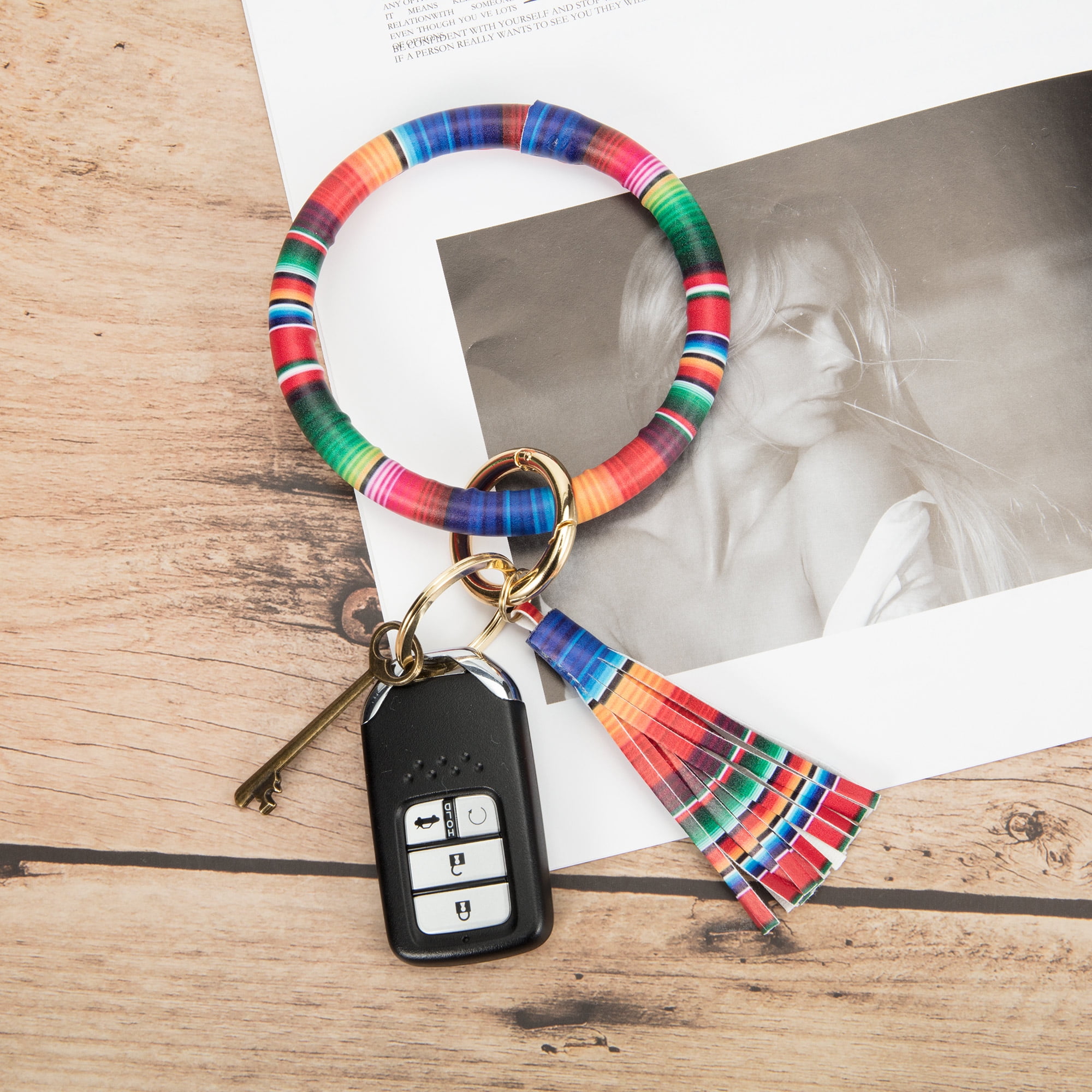 Key Ring Oversized Bracelet With Tassel Can Hold Your Car Keys, House Keys  USA | eBay