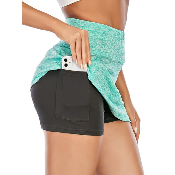 DODOING Women's Athletic Skorts Lightweight Active Skirts with Shorts Running Tennis Golf Workout Sports