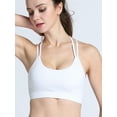 thumbnail image 1 of DODOING Women's Bras Impact Sport Bra Light Support Strappy Cross Back Yoga Bras Pink/White/Black, 1 of 7