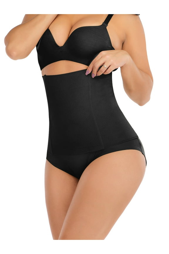 Women's Body Shaper Waist Cincher Weight Loss Firm Control Hot Sweat BodyShaper Slimming Shapewear Beige/Black