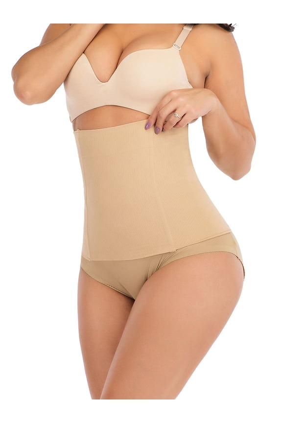 Women's Body Shaper Waist Cincher Weight Loss Firm Control Hot Sweat BodyShaper Slimming Shapewear Beige/Black