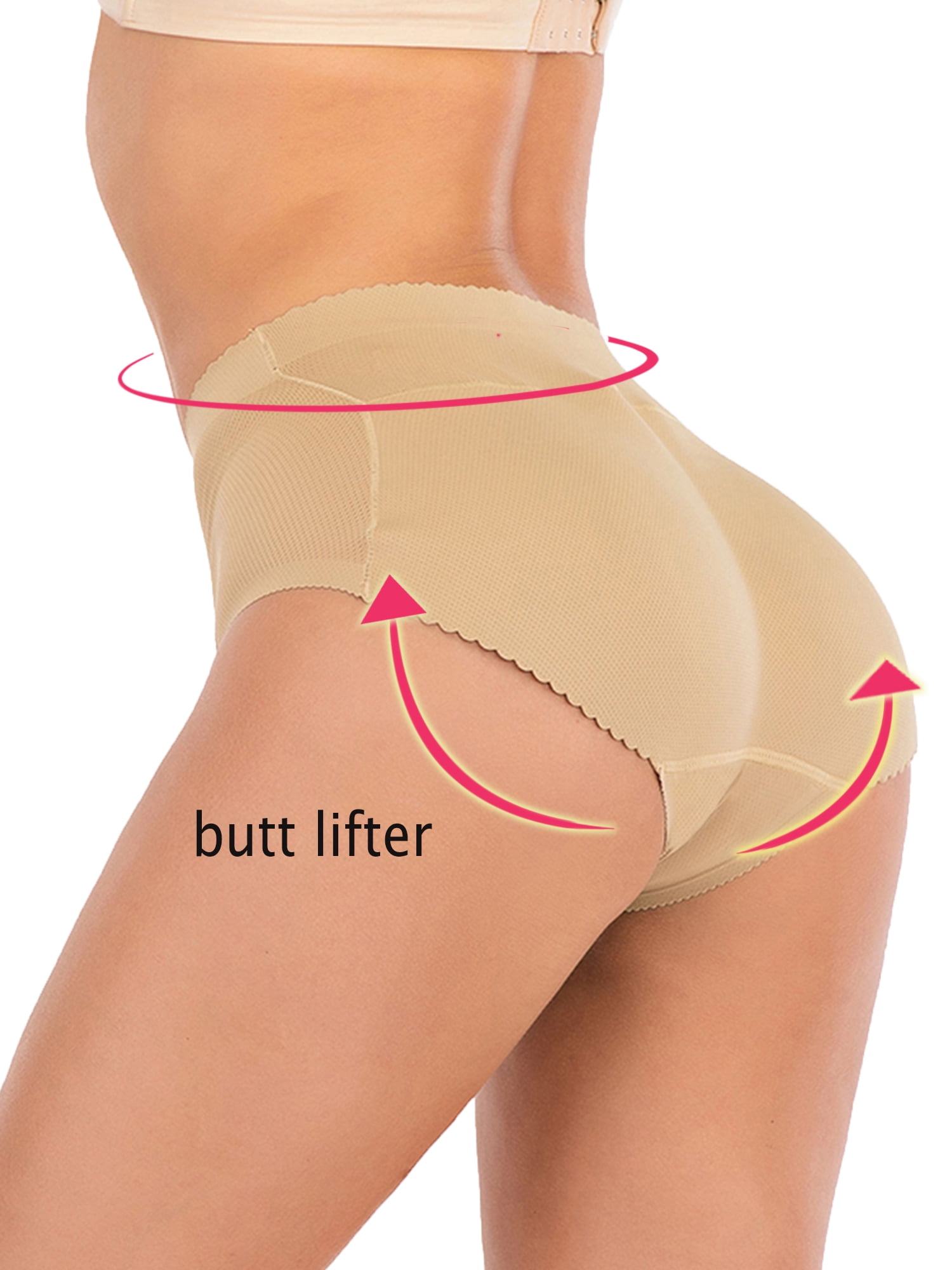 DODOING Women's Butt Lifter Panties Padded Hip Enhancer Shapewear Control  Fake Ass Pads Panties 