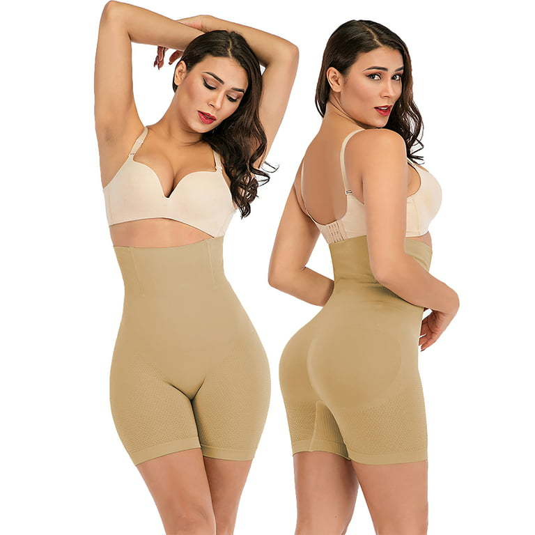 Women's Shapewear Bodysuit Plus Size Tummy Control Long Sleeve Crewneck  Soft Comfy Anti Cellulite Body Shaper