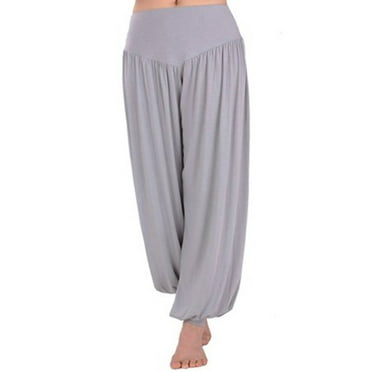 DODOING Women's Casual Pure Color Yoga Joggerpant Trousers Activewear Relaxed Fit Pants Women Loose Trousers Pants, Grey