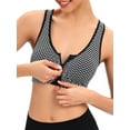 thumbnail image 1 of DODOING Women's Removable Cups High Support Workout Sports Bra Front Zipper Closure Sports Bra, 1 of 8