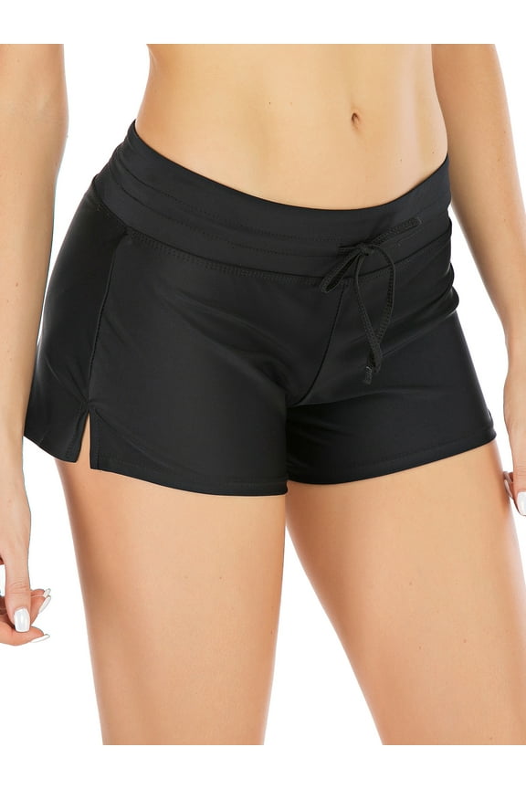 DODOING Women's Long Swim Shorts Board Shorts Beach Sports Bikini Short Boardshort Swim Skirts Swim Brief Bathing Suit Swimsuit Pants