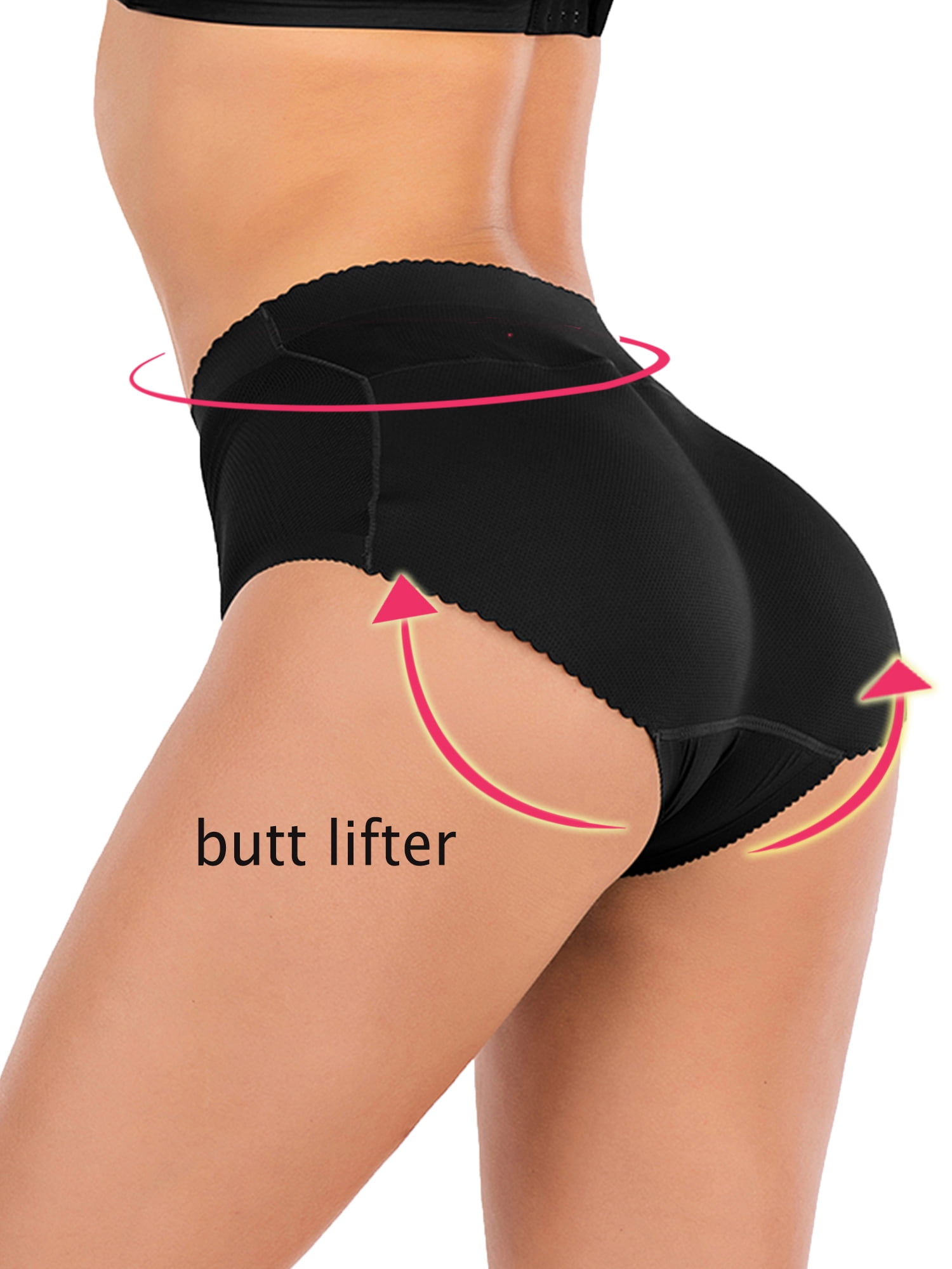 DODOING High Waisted Tummy Control Thong Pants Knickers Underwear Seamless  Butt Lifter Shapewear Slimming Body Shaper Shorts for Women