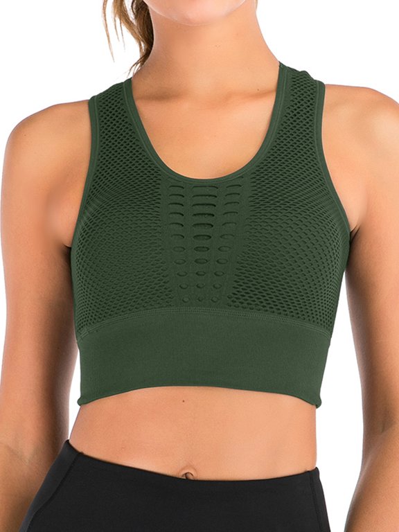 Women's Seamless Padded Yoga Sports Bra Activewear Bra Sleep Workout Lingerie Yoga Sports Bra