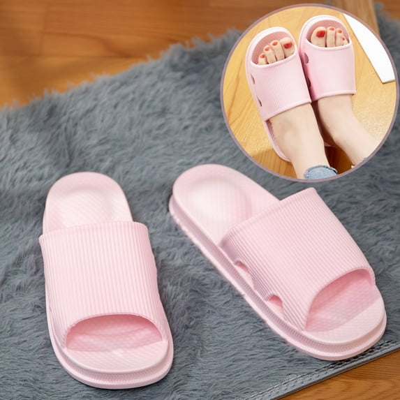 DODOING Women's Slip On Slippers Non-Slip Shower Sandals for Women Foams Sole Pool Shoes for Bathroom, Shower Bath Slippers Beach Water Slide House Slippers for House Indoor Outdoor Massage Footwear