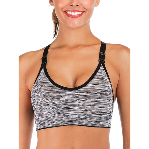 DODOING Women's Sports Bra Seamless Yoga Fitness Stretch Workout Tank Top Vest Sports Bra