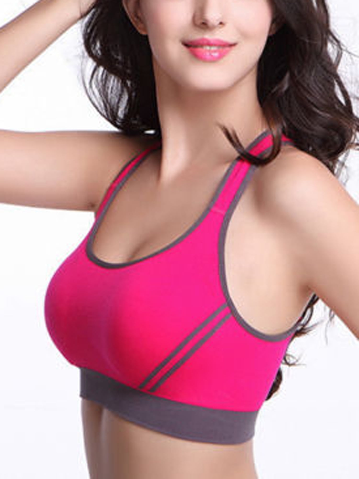 DODOING Women's Sports Bras Removable Padded Support for Workout Fitness  Yoga Bra Size S-XL 