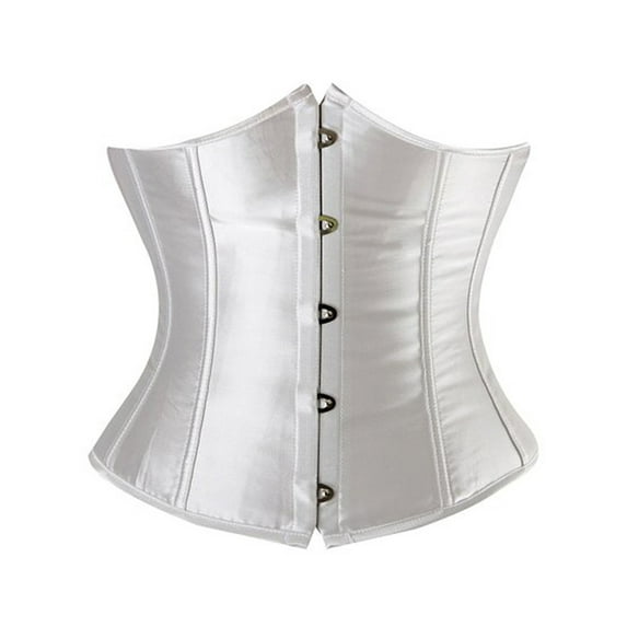 DODOING Womens Sexy Satin Underbust Waist Training Corset Shaper for Weight Loss Size S-6XL+ G-string