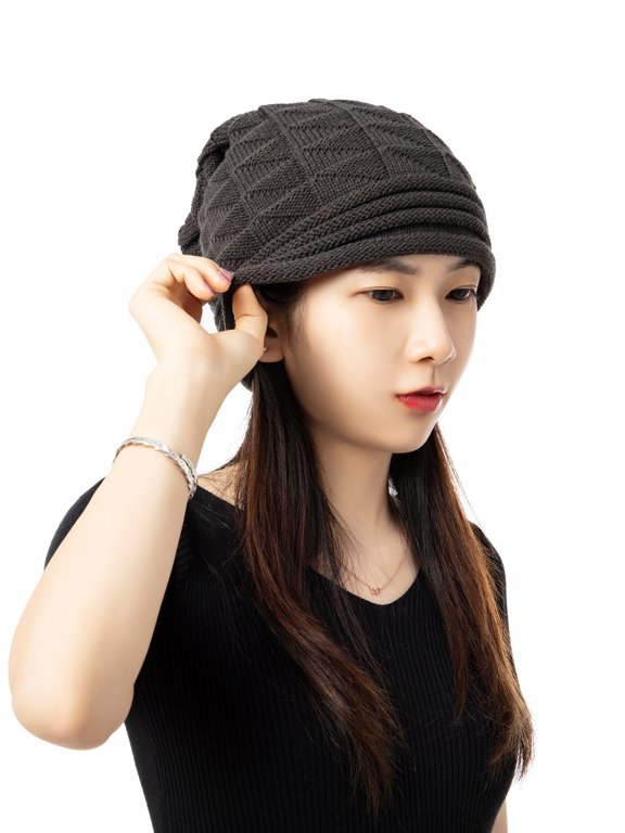 Women's Warm Winter Down Headgear Soft Solid Pile Cap Casual Earmuffs Hat