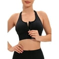 thumbnail image 1 of DODOING Women's Front Zip Sports Bra High Impact Sports Bras for Women Activewear Racerback Sports Bras Workout Gym Activewear Bra, 1 of 7