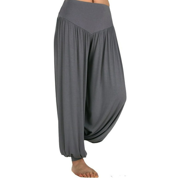 DODOING Womens Activewear Leggings Pants Wide Leg Pants Loose Yoga Legging Casual Relaxed Fit Pants Black/ Gray/ Dark Grey