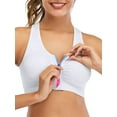 thumbnail image 1 of DODOING Womens Color Zip Front Sports Bra ost Surgery Bra Front Closure Workout Tops for Women S-2XL, 1 of 8