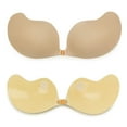 thumbnail image 1 of DODOING Womens Push Up Sticky Strapless Backless Silicone Self Adhesive Invisible Bra Cute Mango Shape, 1 of 6