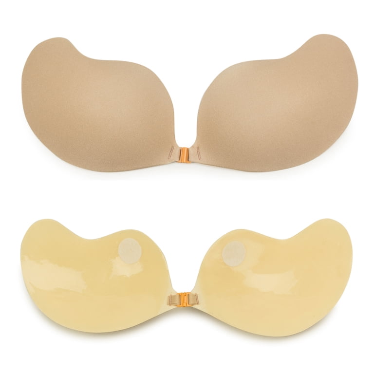 DODOING Womens Push Up Sticky Strapless Backless Silicone Self Adhesive  Invisible Bra Cute Mango Shape - Walmart.com