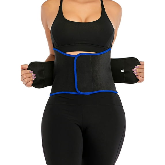 DODOING Womens Slimming Waist Trainer Belt Sauna Waist Trimmer Belly Band Sweat Sports Girdle Belt