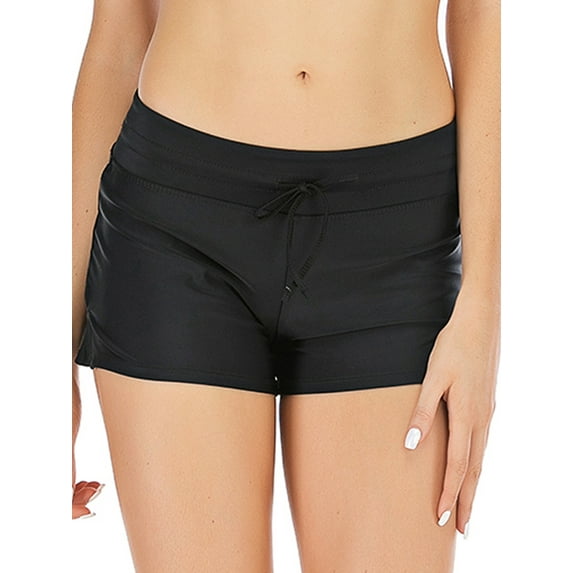 DODOING Womens Swim Shorts Adjustable Ties Swimsuits Bottoms Board Shorts Swim Tankini Bathing Suits Beach Swimwear Trunks Bikini Bottoms